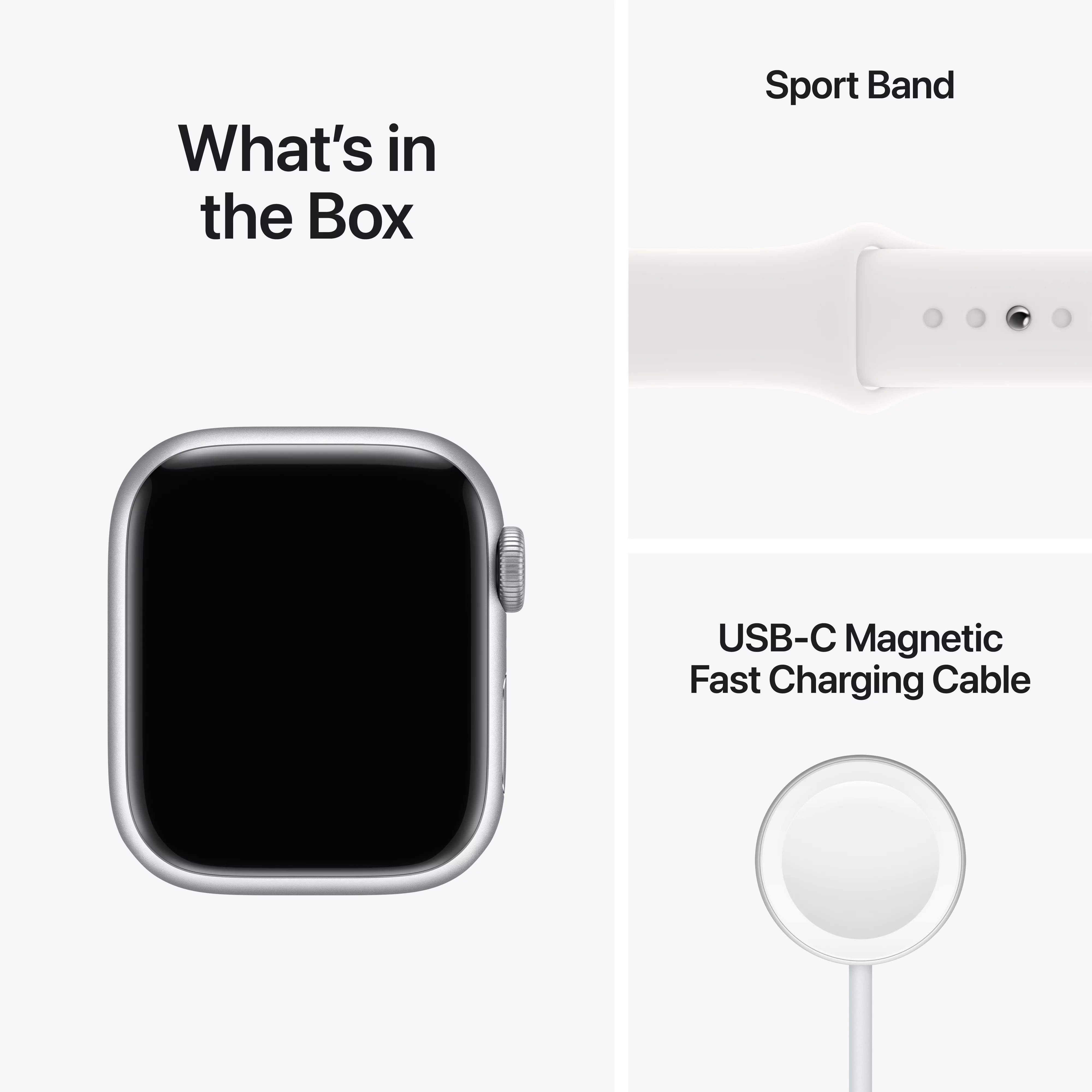Apple Watch Series 8 GPS + Cellular 41mm Silver Aluminum Case with White Sport Band - M/L