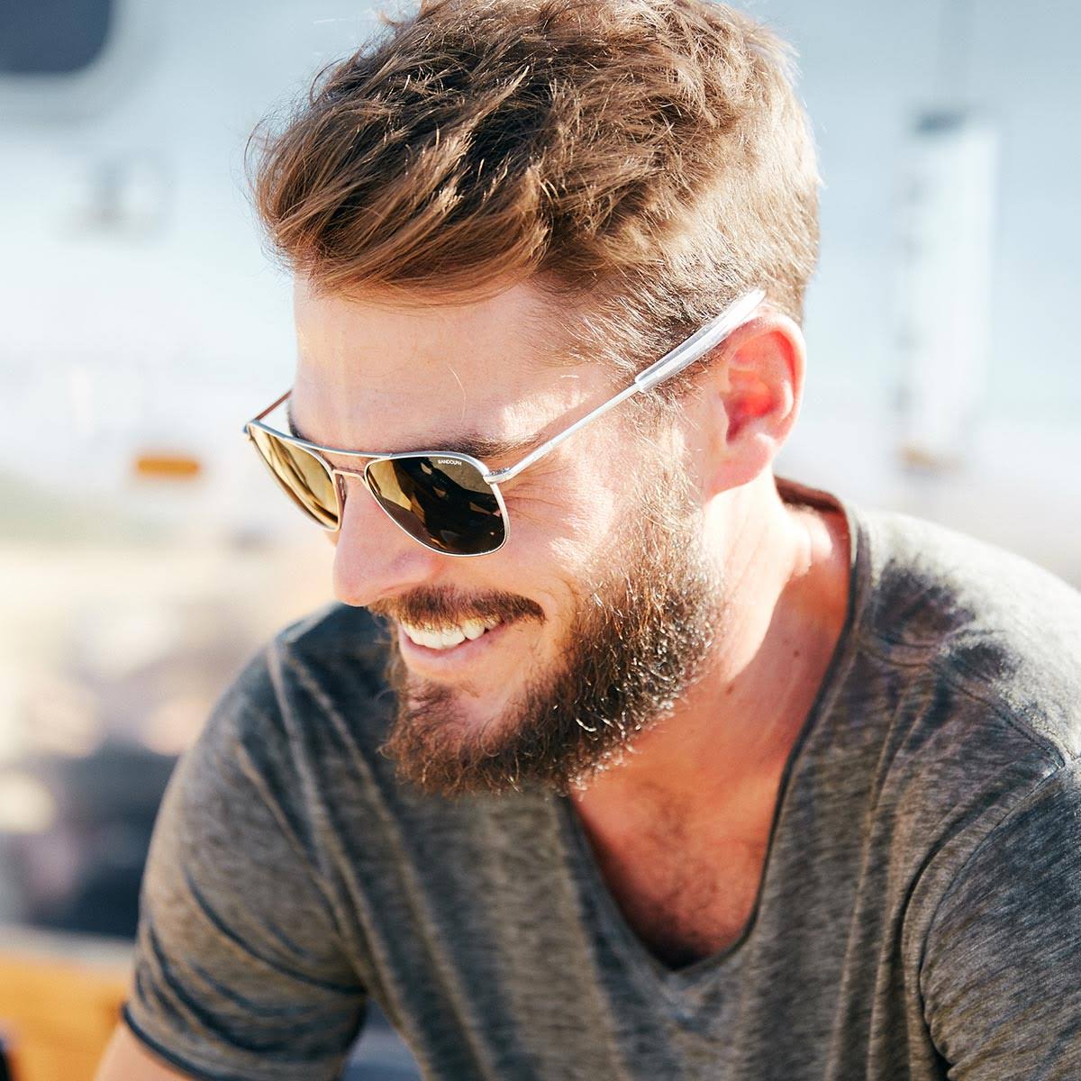 Randolph Engineering Aviator Matte Chrome Sunglasses | AGX Bayonet AR