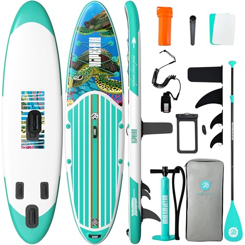 Niphean Inflatable Stand Up Paddle Board with SUP Accessories, Anti-Slip EVA Deck
