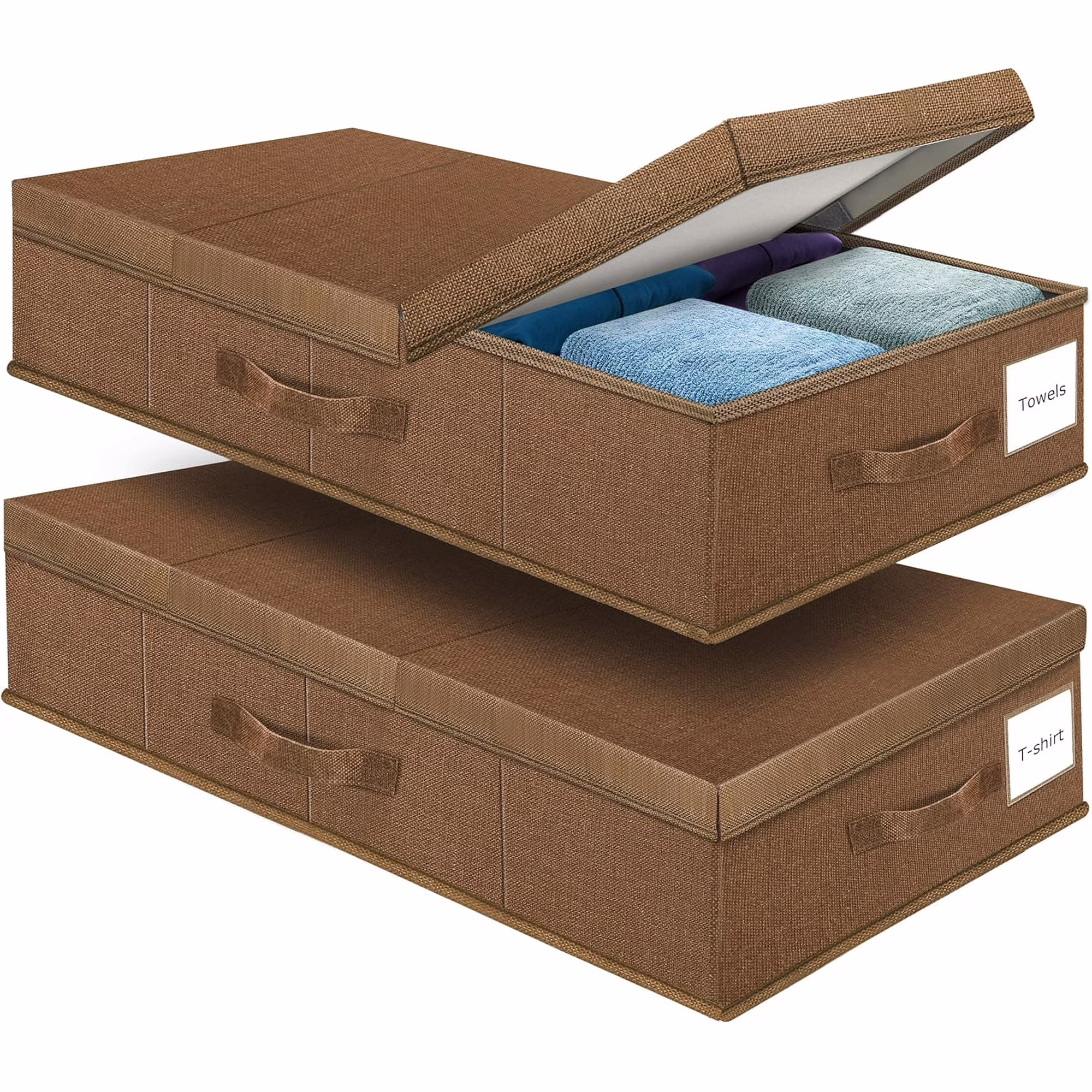 Underbed Storage Containers Bin with Lids (2pcs) Large Under Bed Storage Organizer Box with Handle