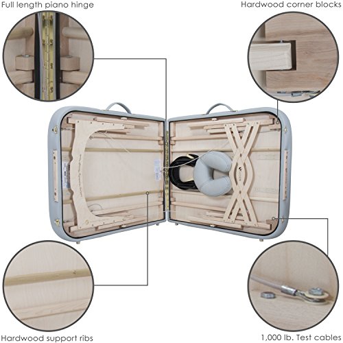EARTHLITE Premium Portable Massage Table Package SPIRIT - Spa-Level Comfort, Deluxe Cushioning incl. Flex-Rest Face Cradle & Strata Face Pillow