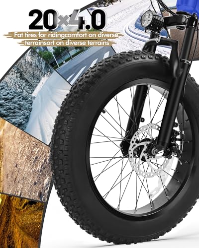 Racer Fat tire Electric Bike for Adults - 28MPH Mountain Ebike with Peak 1200W Brushless Motor, 499Wh Removable Battery