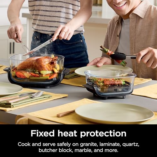 Ninja Crispi Air Fryer, Microwave, Freezer & Dishwasher Safe, Non Toxic Glass Portable Cooking System