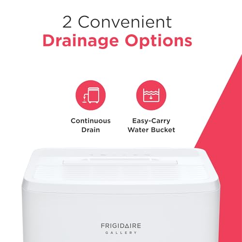 Frigidaire 50-Pint Portable Dehumidifier with Wi-Fi and Energy Star Certification for Medium/Large Rooms & Basements, Custom Humidity Control