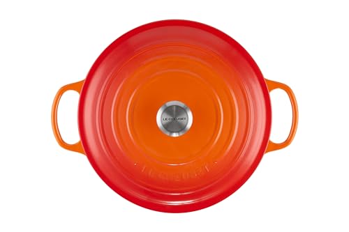 Le Creuset Enameled Cast Iron Signature Round Wide Dutch Oven, 6.75 qt., Cerise