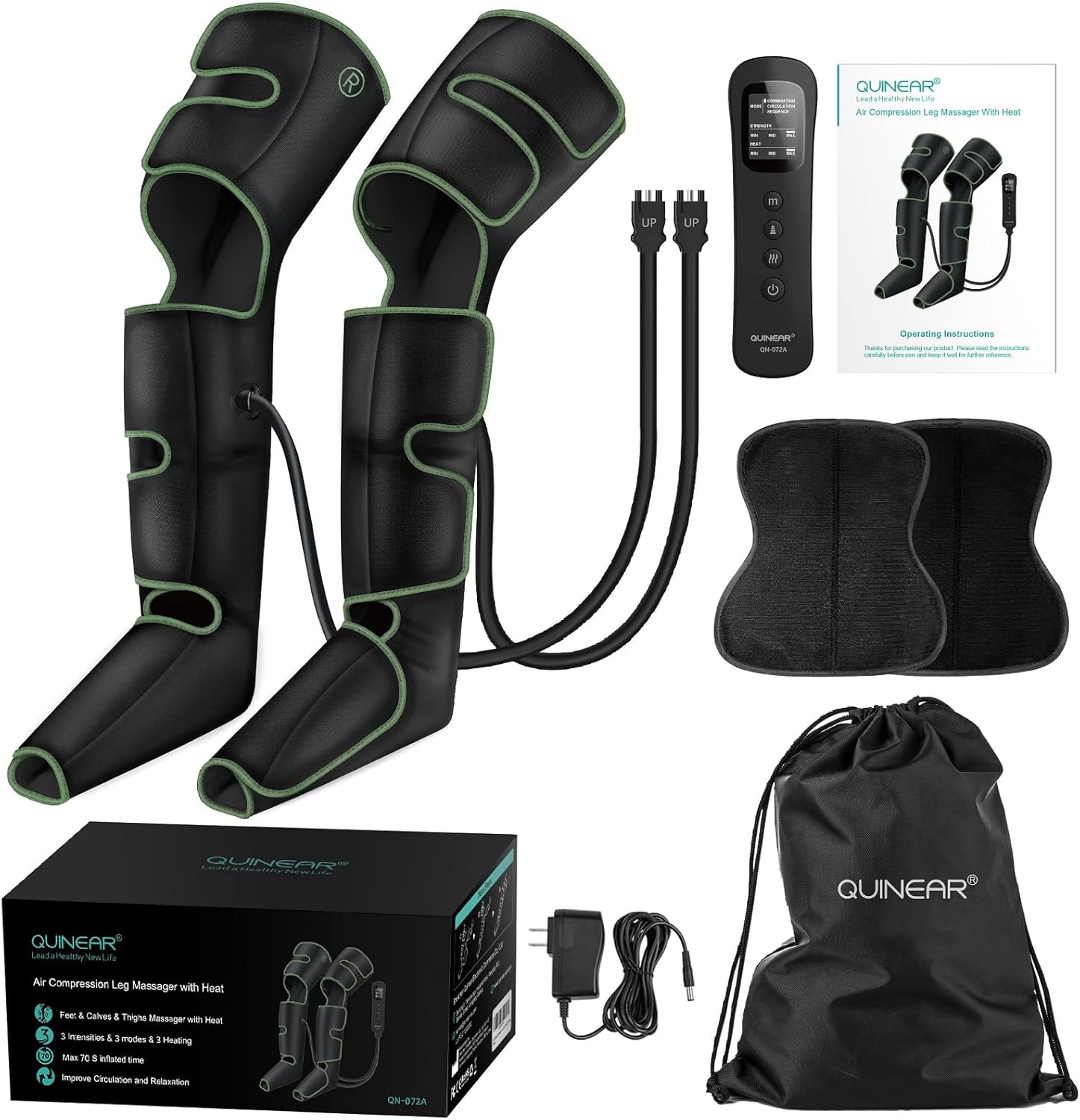 QUINEAR Leg Massager with Heat and Compression