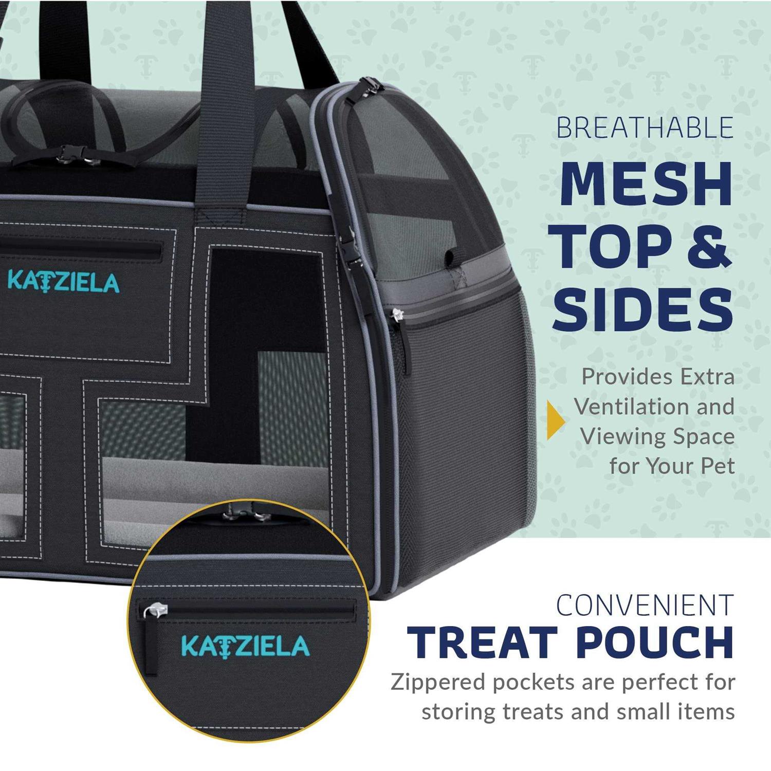 Katziela Luxury Lorry Pro Pet Carrier with Removable Wheels and Telescopic Handle - Pet Supplies online store