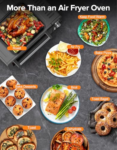 Nuwave Bravo Pro Smart 21QT Toaster Oven Air Fryer Combo, Convection Oven Countertop, 10 functions all in 1, with even & quick crisp technology