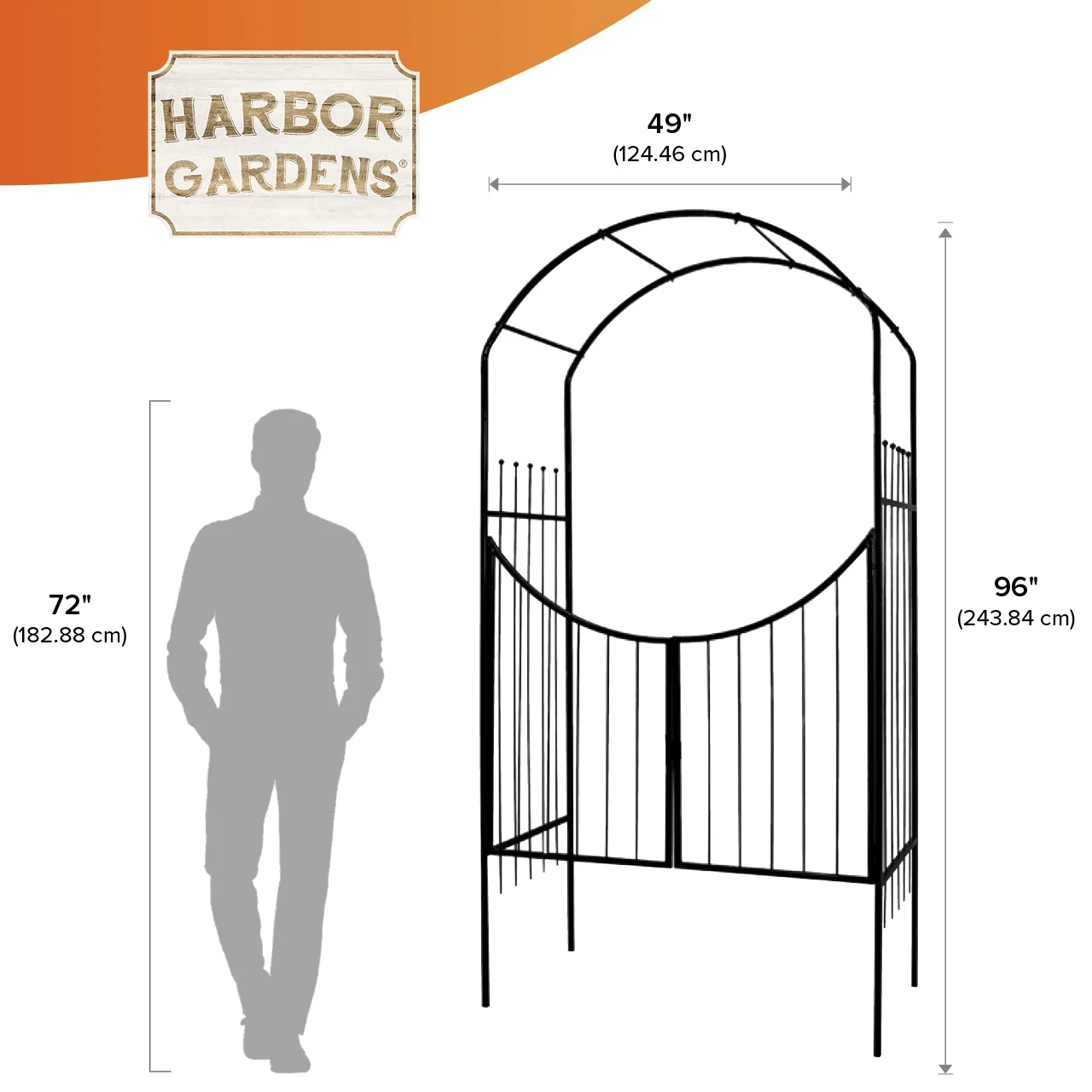 SAVANNAH ARCH AND GATE - 4'1" wide x 8' high x 24" deep