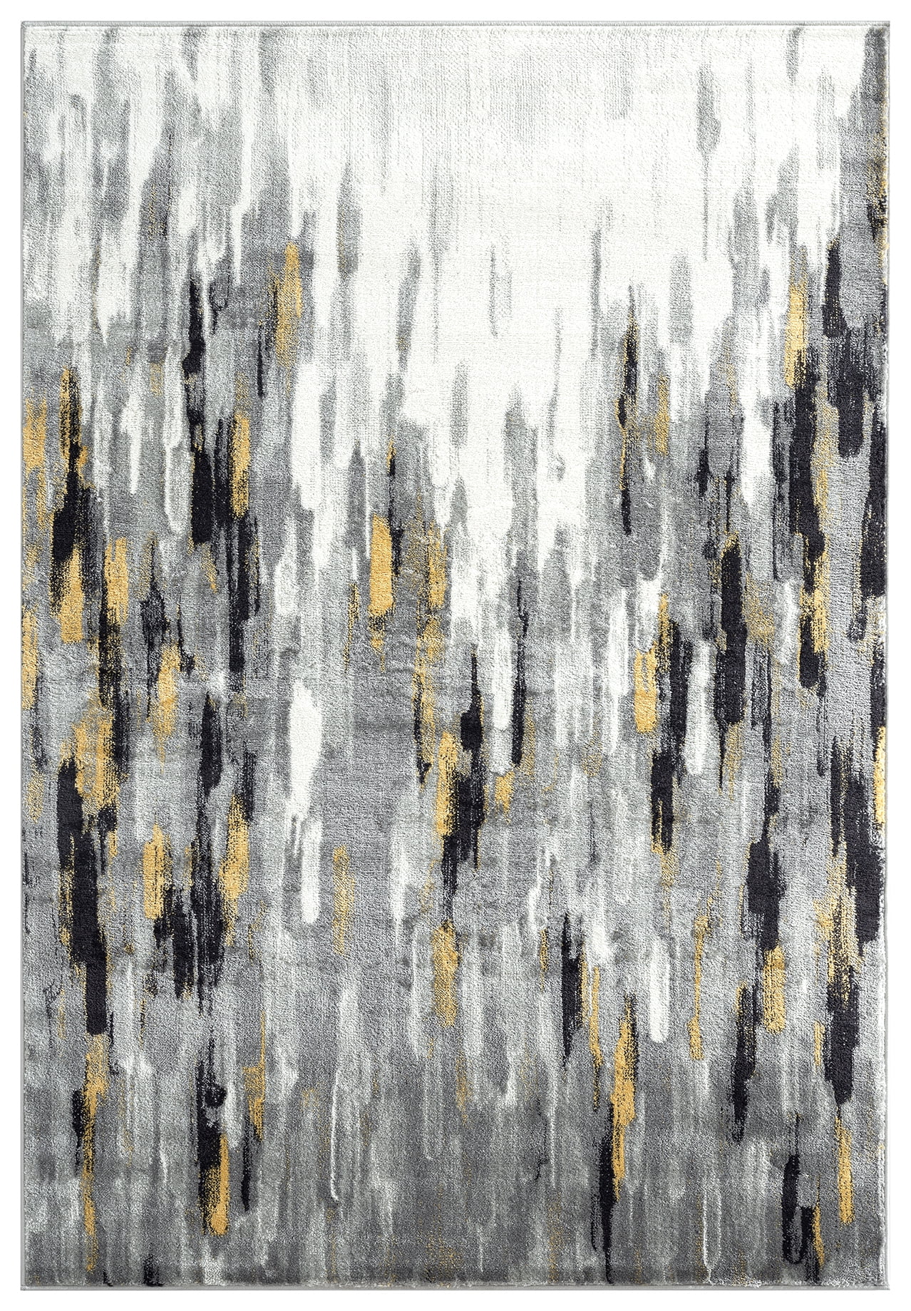 Abani Porto Collection Area Rug Mid Century Modern Bedroom Living Room Decor Floor Rug 6 x 9 Grey Yellow