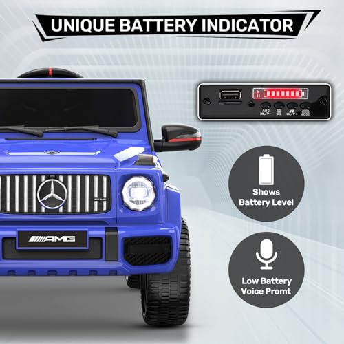 ANPABO Licensed Mercedes-Benz G63 Car for Kids, 12V Ride on Car w/Parent Remote Control, Low Battery Voice Prompt, LED Headlight, Music Player & Horn