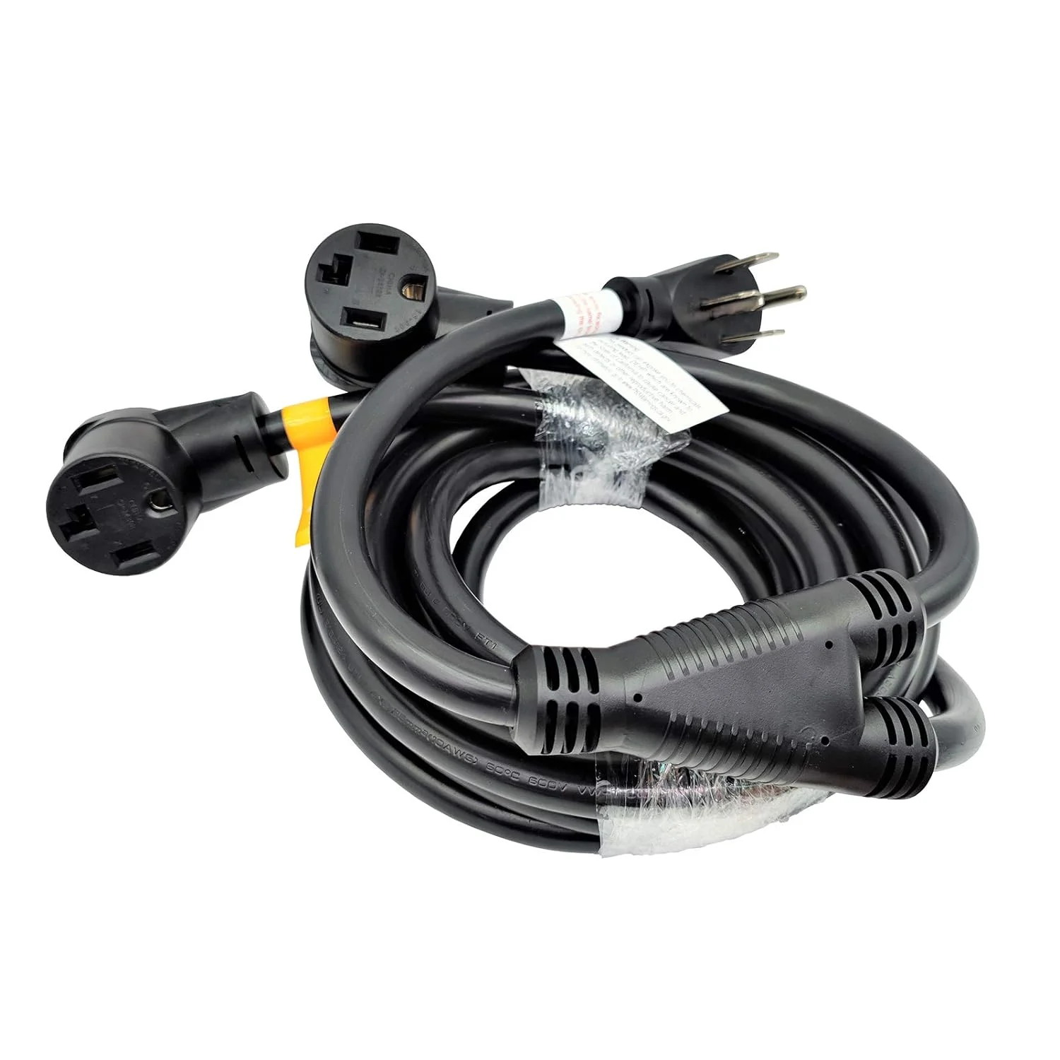 886603B NEMA 14-30 Splitter, Dryer 14-30P Male Plug To Dual 14-30R Female Receptacle, Dryer 4-Prong 30 AMP 14-30 Y Adapter Cord (20 Feet)