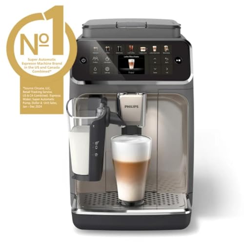 PHILIPS 4400 Series Fully Automatic Espresso Machine &ndash; 12 Hot & Iced Coffees, Quick-to-Clean LatteGo Milk System, SilentBrew, QuickStart