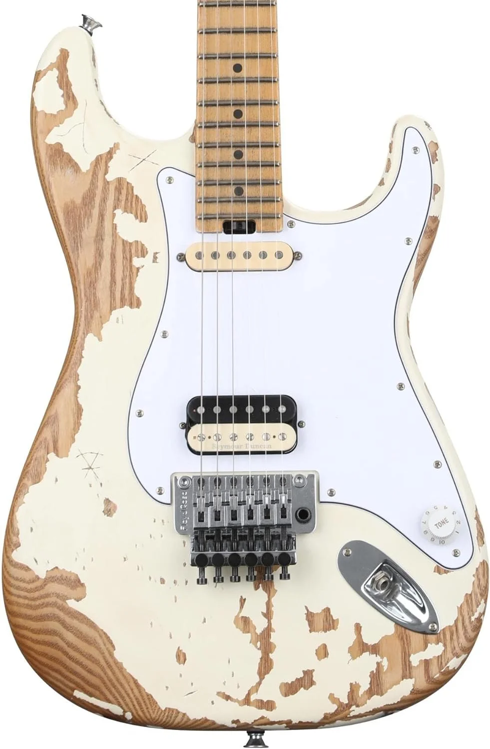 Charvel Super-Stock SC1 Artist Signature Limited-edition Henrik Danhage Electric Guitar - White Relic - Curated Treasures Market
