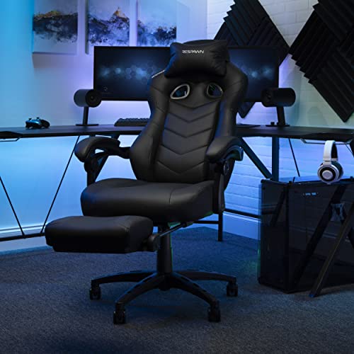 RESPAWN 110 Pro Gaming Chair - Gaming Chair with Footrest, Reclining Gaming Chair, Video Gaming Computer Desk Chair, Adjustable Desk Chair