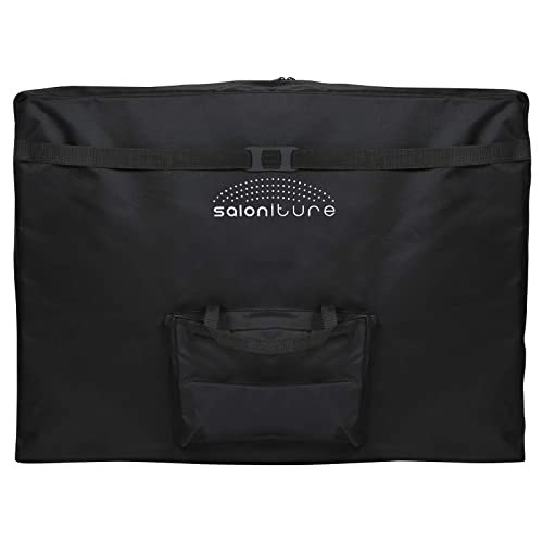 Saloniture Professional Portable Folding Massage Table with Carrying Case - Black