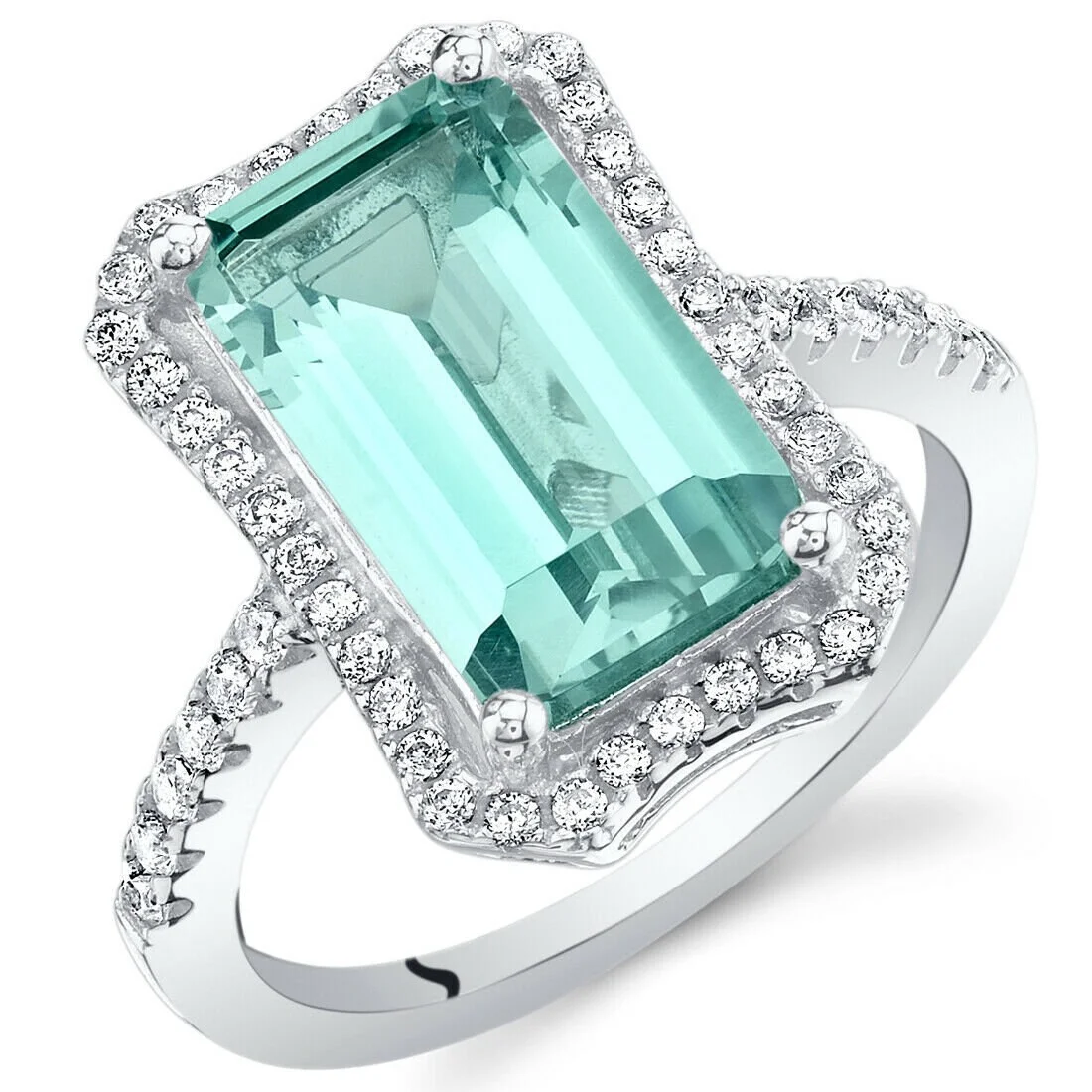Unique Aquamarine Ring Elegant Engagement Ring Blue Promise Ring Radiant Cut Aquamarine Ring Anniversary Birthday Gift For Her Promise Ring