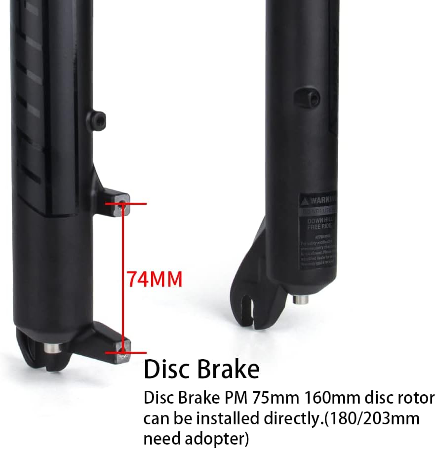 Suspension Forks 1 Pcs Double Shoulder Snow Front Fork 20 * 4.0inch / 26 * 4.0 Inch MTB Fork 130mm Travel Air Supension Bike Fork E-Bike Fork MTB