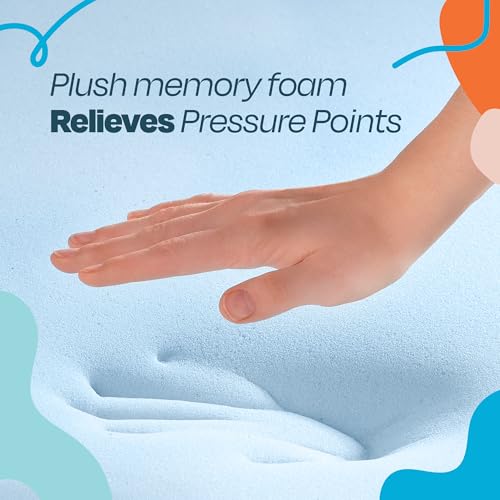 LINENSPA Memory Foam Mattress Topper - 2 Inch Gel Infused Memory Foam - Plush Feel - Cooling and Pressure Relieving - CertiPUR Certified