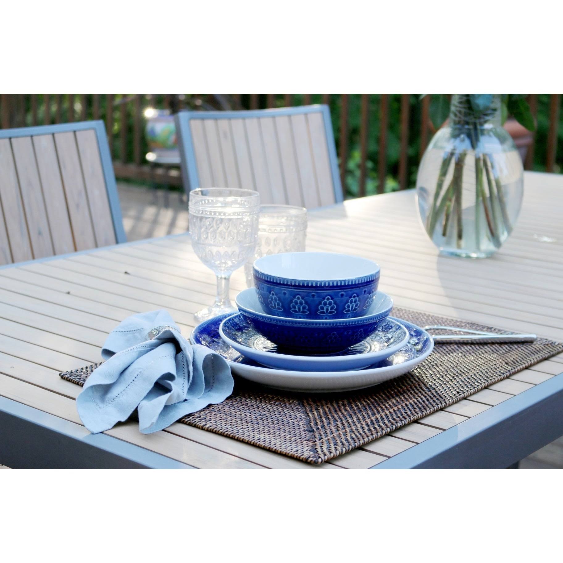 Euro Ceramica Fez 16 Piece Dinnerware Set ,Turquoise