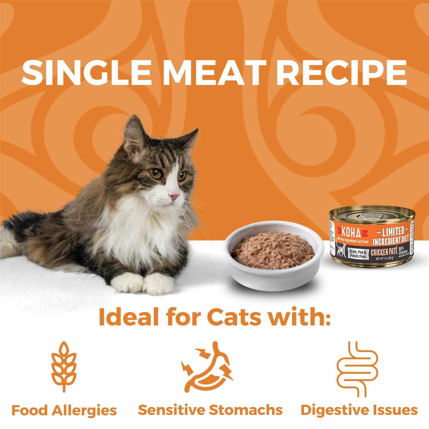 KOHA Grain &amp; Potato Free Limited Ingredient Diet Chicken Pate Canned Cat Food - Pet Supplies online store