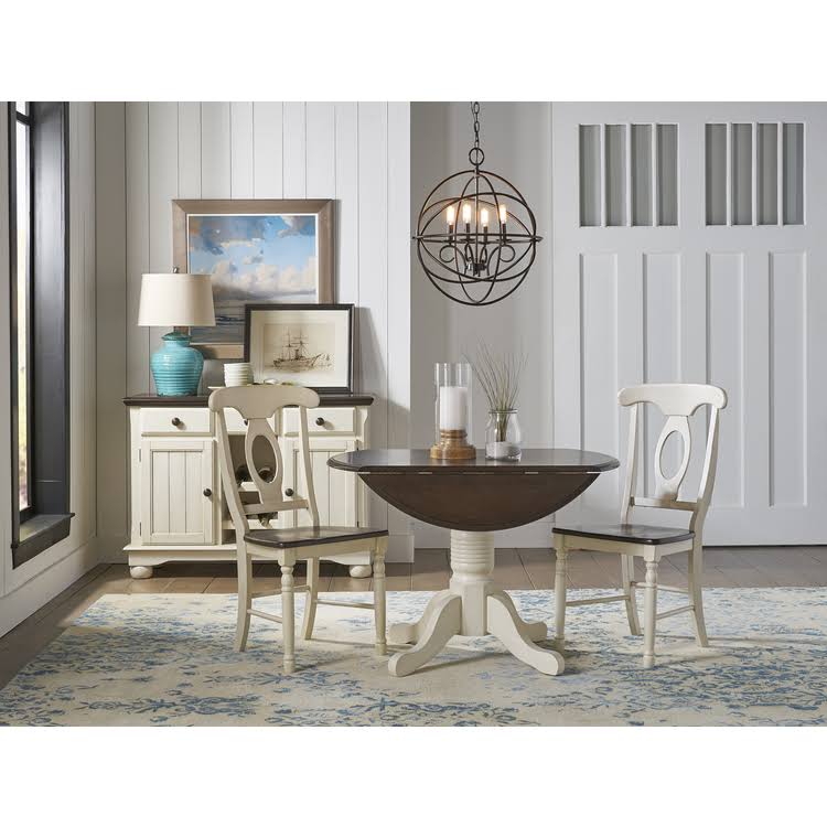 A-America British Isles Napoleon Side Chair, Merlot-Buttermilk Finish