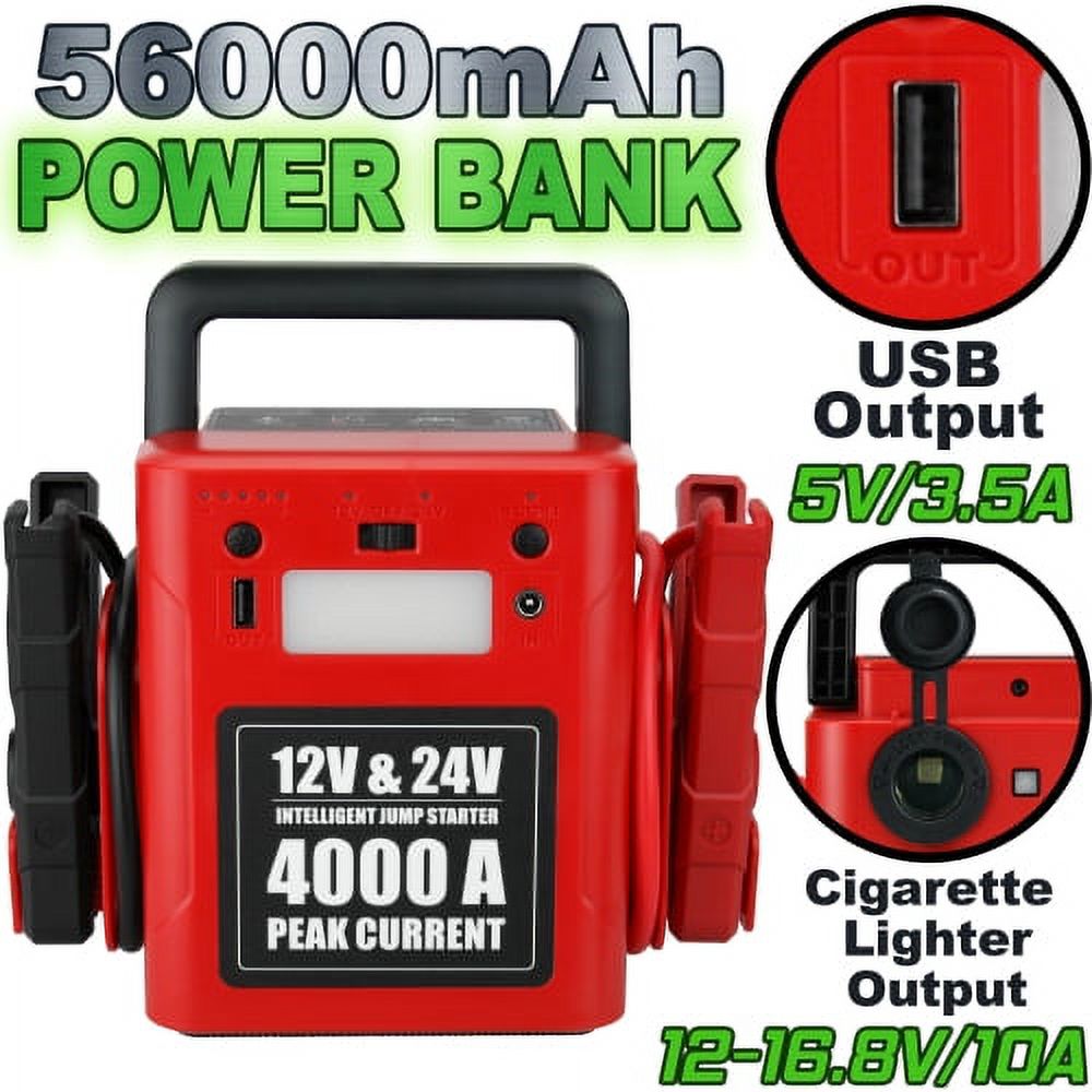 Banshee Replacement for Clore 1700 Peak Amp Premium 12 Volt Jump Starter with charging cord, Replaces JNC770R