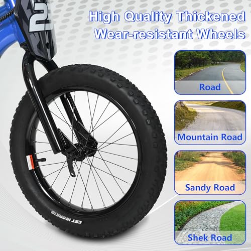 wanan Electric Dirt Bike for Kids 6-12 with Shock-Absorbing Front Fork, 250W Electric Motorcycle Up to 15.5MPH, 24V Detachable Battery, 16''