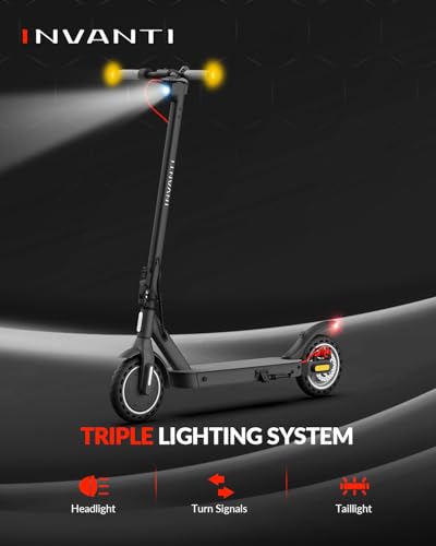 E30 Electric Scooter with Smart APP, 19.9 Miles Range & 18 MPH, 350W Motor, 8.5" Solid Tires, Rear Suspension and Turn Signals