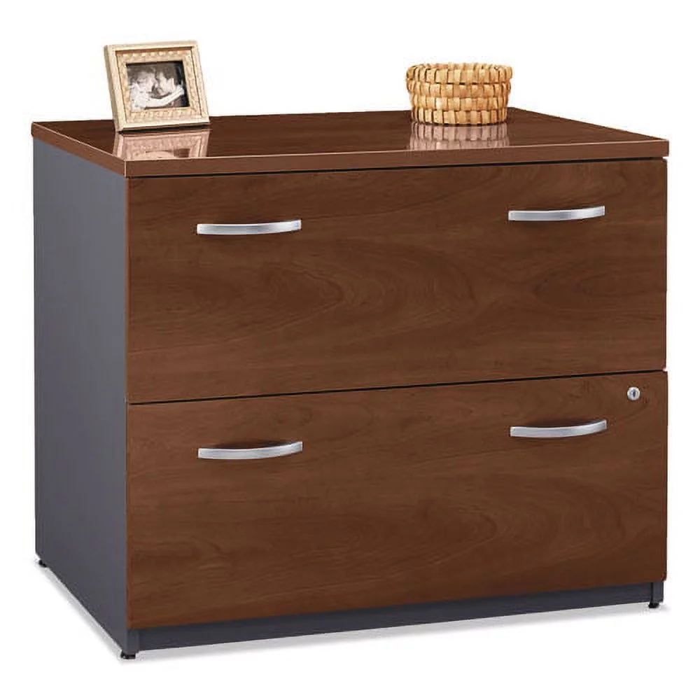 Series C 2 Drawer Lockable Lateral Filing Cabinet, Cherry