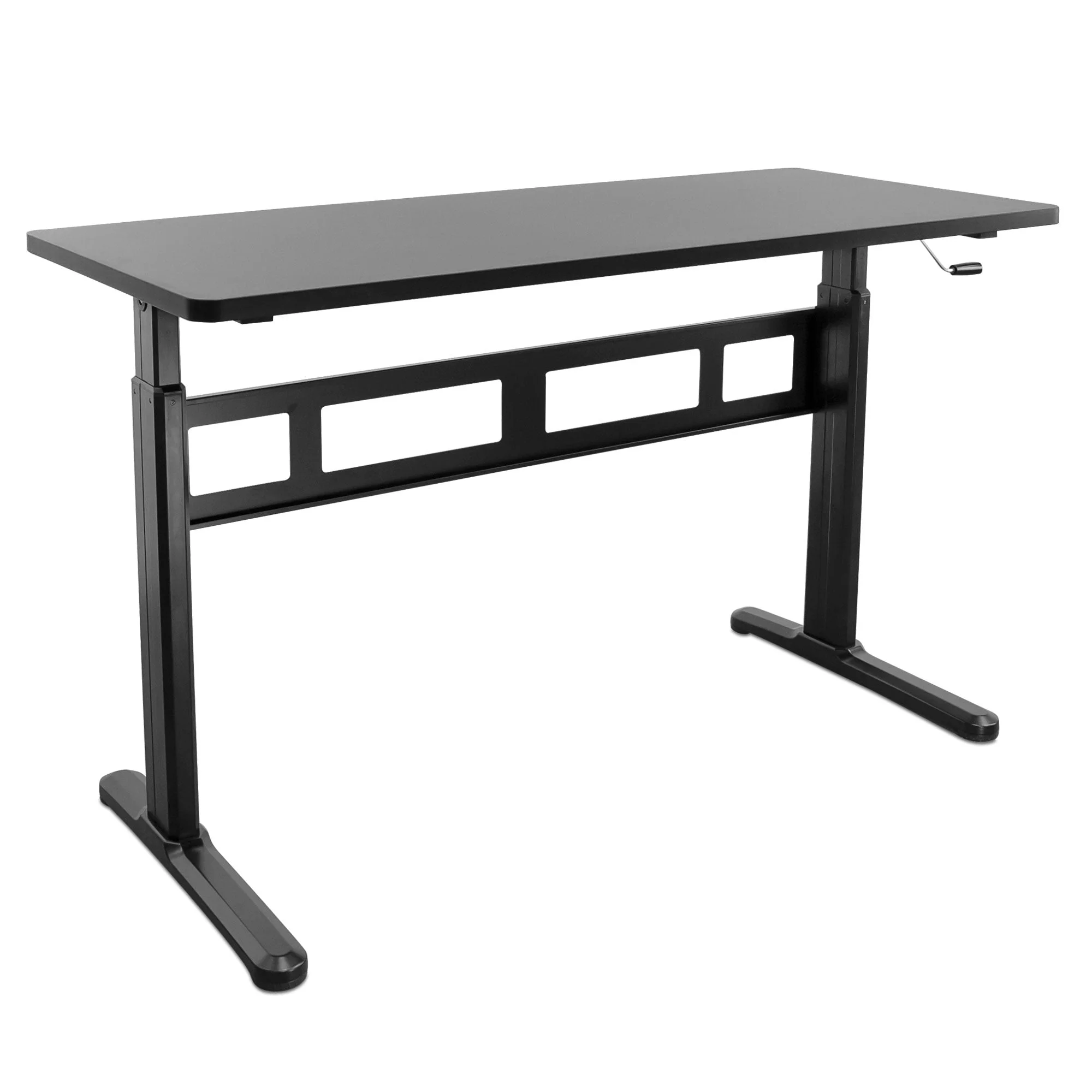 Mount-It! Hand Crank Sit-Stand Desk (Frame and Tabletop Included)
