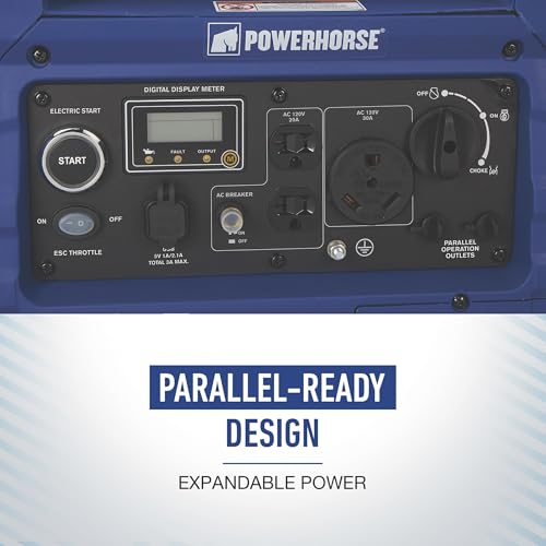 Powerhorse Inverter Generator - 4500 Surge Watts, 3500 Rated Watts, Electric Start, EPA and CARB Compliant, Model# LC4500i