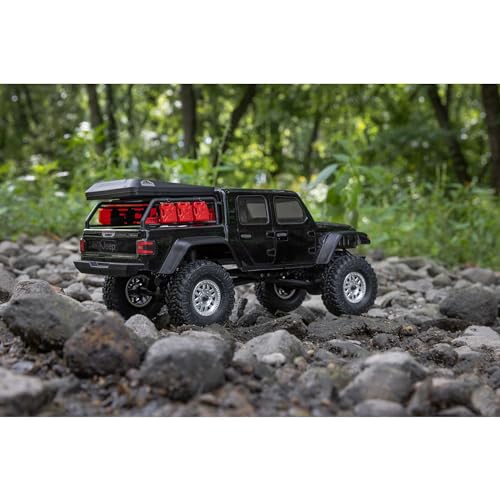 Axial RC Truck SCX24 Jeep Gladiator 4 Wheel Drive Rock Crawler Brushed RTR (Nothing Needed to Complete Ready-to-Run), Black, AXI00005V2T5