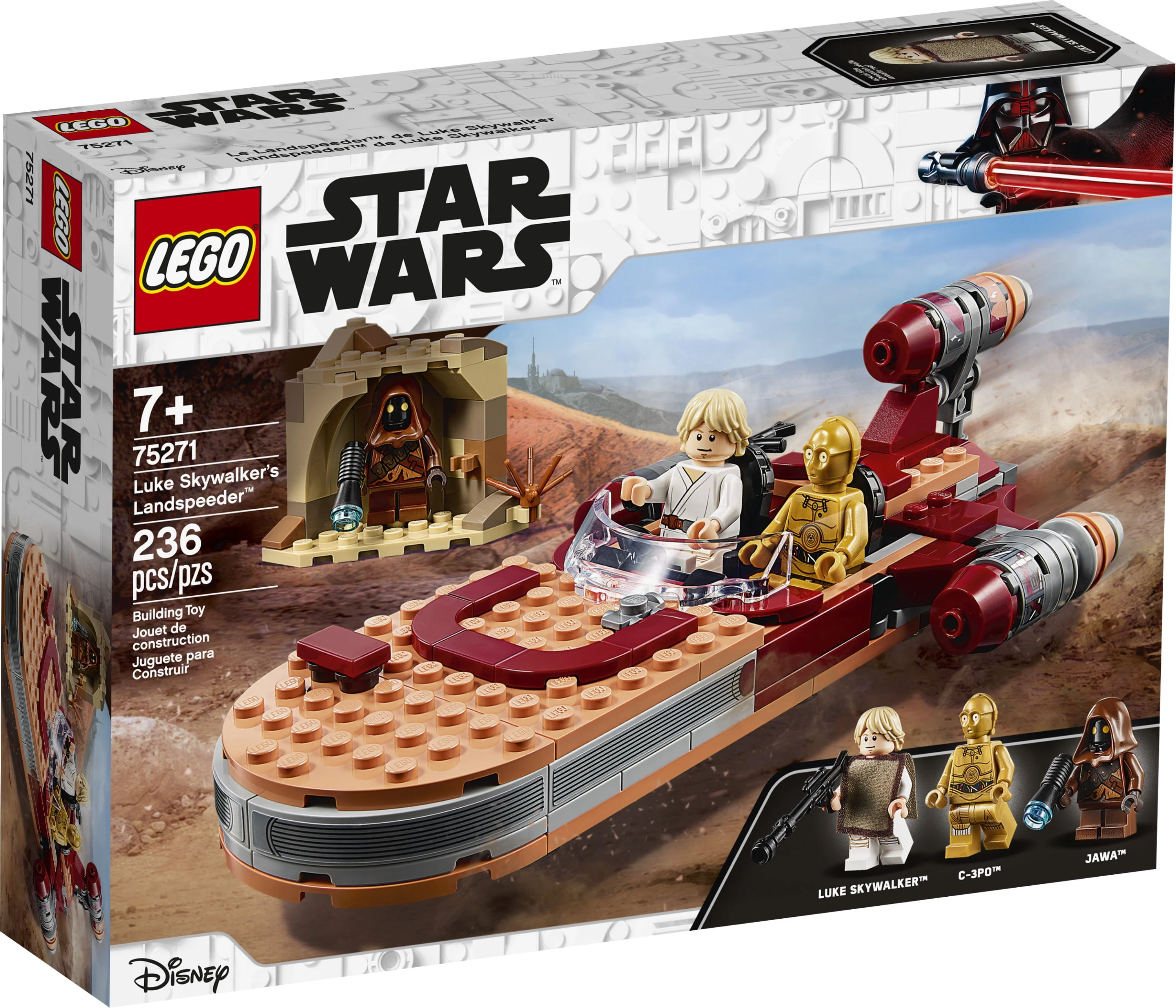 LEGO Star Wars: A New Hope Luke Skywalker's Landspeeder 75271 Building Kit, Collectible Set (236 Pieces)
