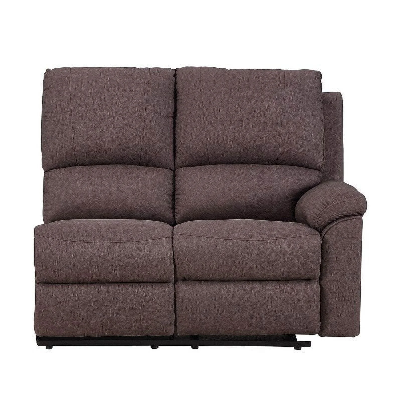 Titan Furnishings Transitional Chanille Fabric Power Reclining Sectional - Brown