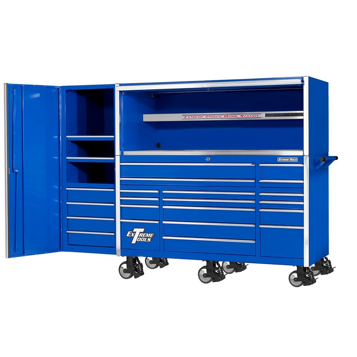 used toolbox72 21 Drawers Professional Roller Cabinet, Extreme Power Workstation Hutch & Side Cabinet Combo