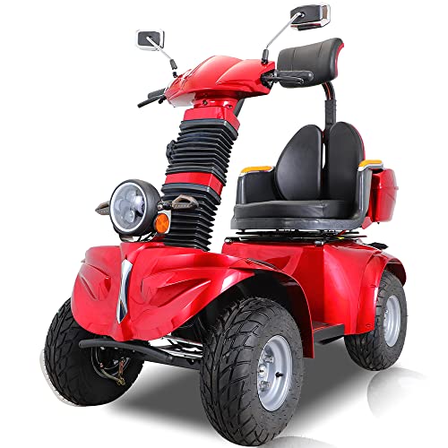 1000W Heavy Duty 4 Wheel Mobility Scooters 500lbs Weight Capacity, Powered Mobility Scooters for Seniors & Adult