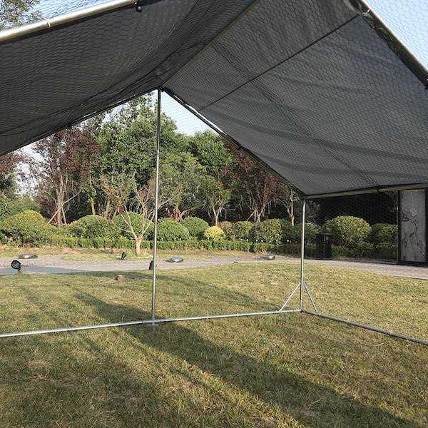 10 ft. L x 13 ft. W x 6.4 ft. H Walk-In Chicken Coop Poultry Cage with Waterproof Cover - Pet Supplies online store