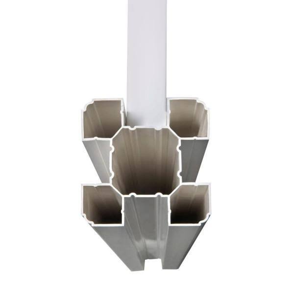 4 ft. H x 7 ft. W Premium Vinyl Yard and Pool Fence Panel with Post and Cap