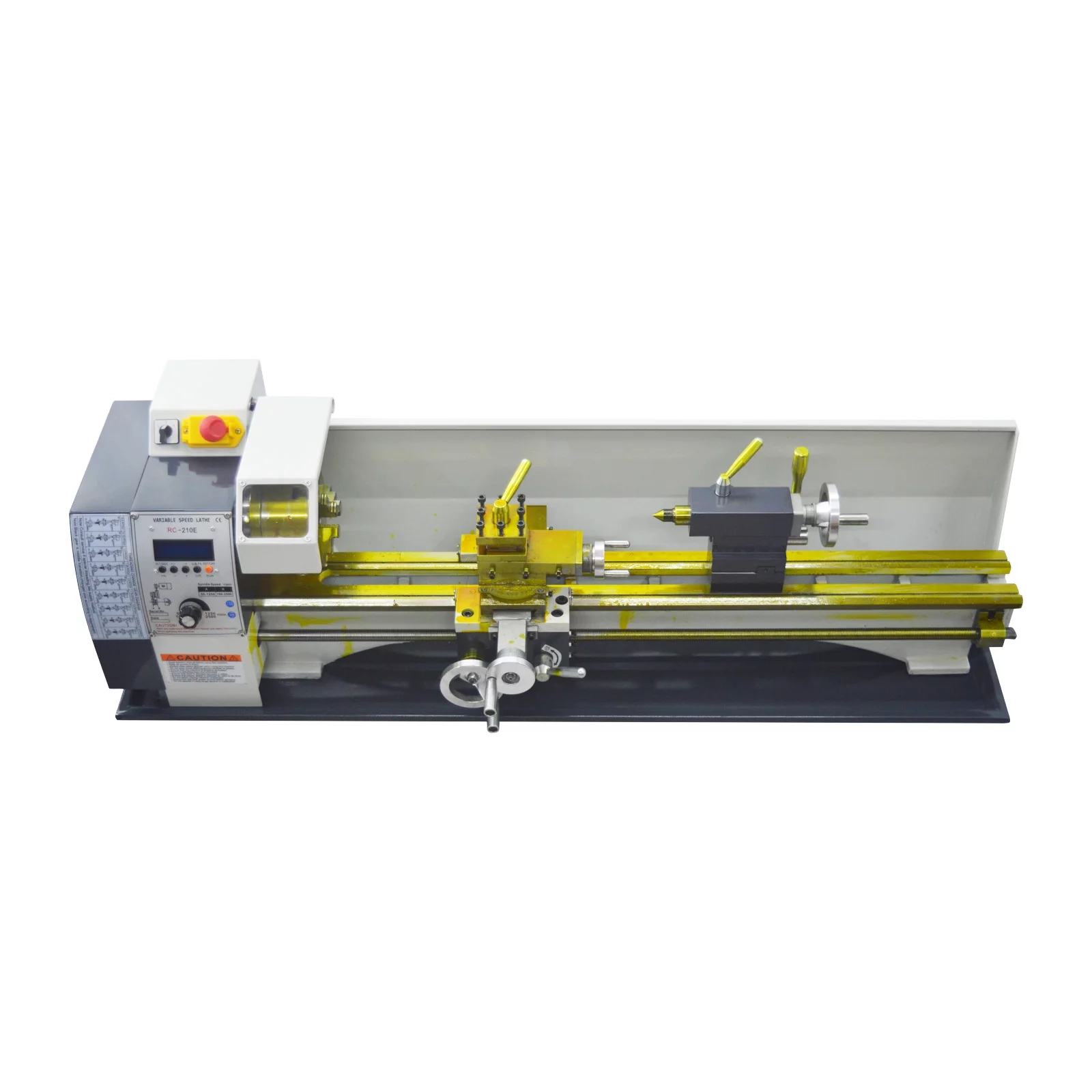 Techtongda RC-210E Metal Lathe Electronic Pulse Precision Metal Bench Lathe 8"*24" - Curated Treasures Market