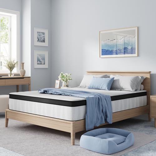 Avenco King Mattress, 12 Inch Medium Firm King Size Mattress in a Box, Hybrid Mattresses with Smarts™ Coil Pocket Springs for Motion Isolation