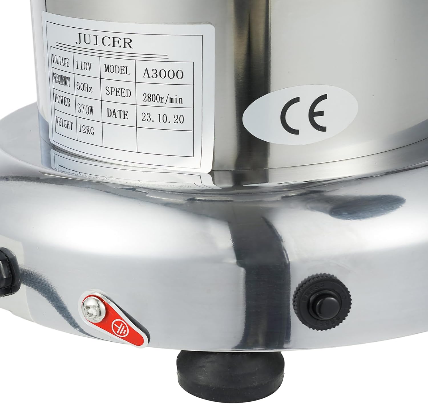 Commercial Juice Extractor 370W 110V Heavy Duty Electric Centrifugal Juicer Machine Fruit Vegetable Extractor Stainless Steel Orange Juicer Squeezer