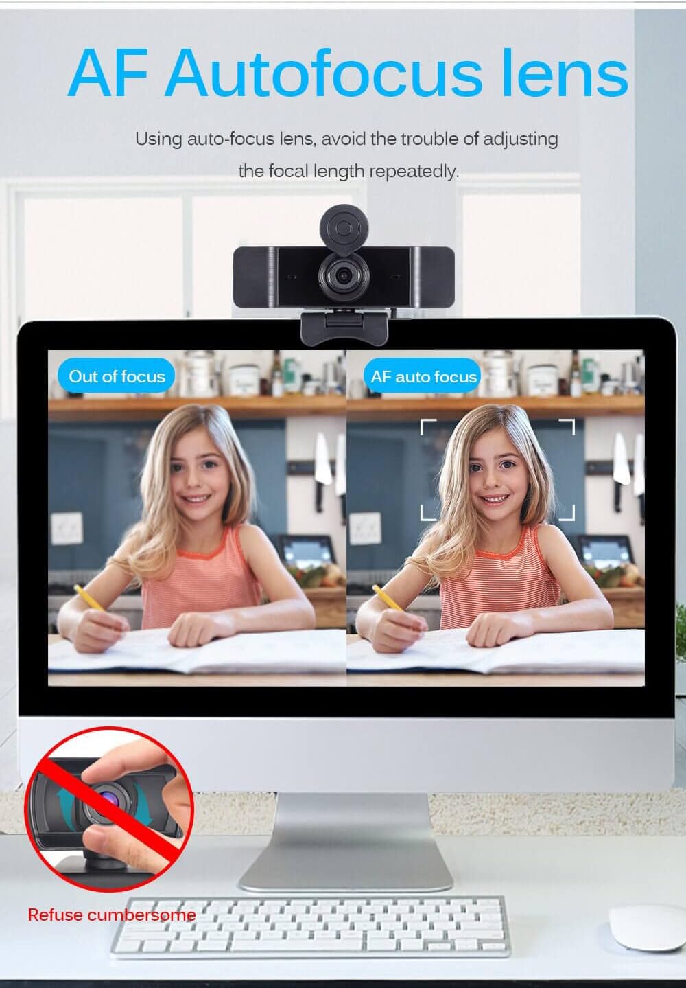 Hd Webcam with Microphone，REMALL 1080 Webcam with Microphone for Laptop, 2K USB Webcam for Computer Microphone