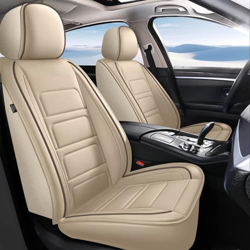 Car Seat Covers Full Set Fit for Subaru Outback 2010-2024 Breathable and Waterproof Faux Leather Anti-Slip Automotive 5 Seat Covers with Airbag