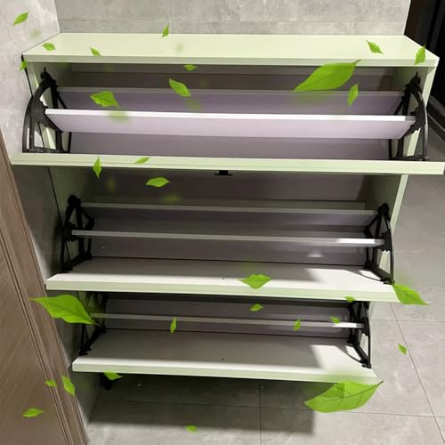 Shoe Cabinet with 3 Flip Drawers, Slim Shoe Storage Cabinet, Free Standing Hidden Narrow Shoe Rack Shoe Organizer for Entryway/Hallway/Closet(Gray