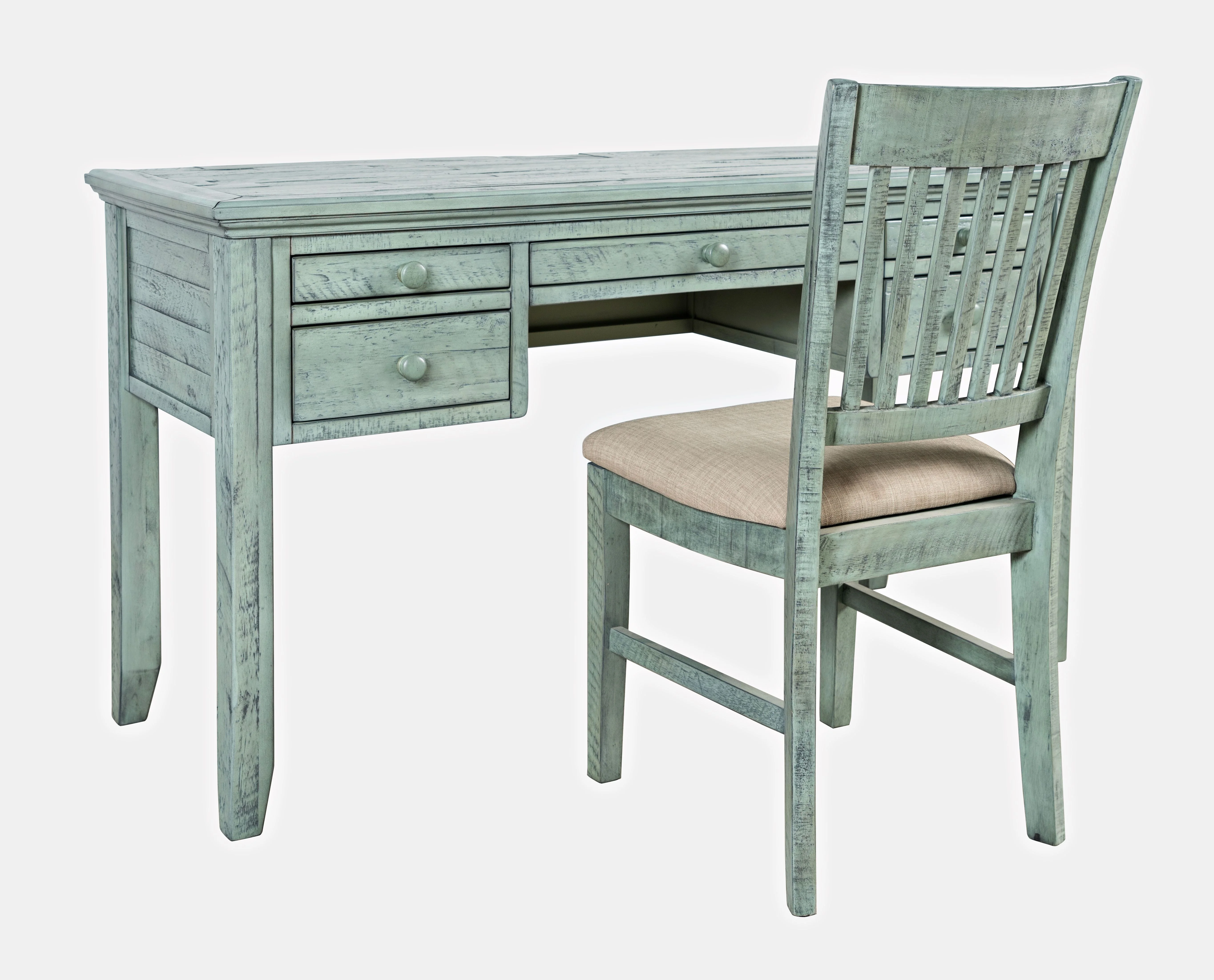 Jofran Rustic Shores Coastal Style USB Charging Desk and Chair Set