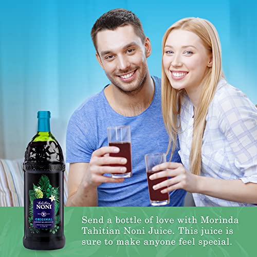 Tahitian Noni Juice by Morinda - Original and Authentic Noni Fruit Puree with Natural Blueberry & Grape (Resveratrol)