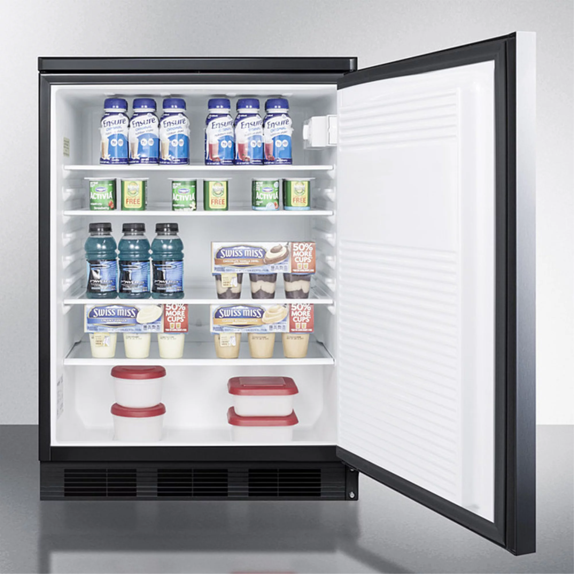 Summit Appliance  33.5 x 23.63 x 23.5 in. Built-In Undercounter All-Refrigerator, Black