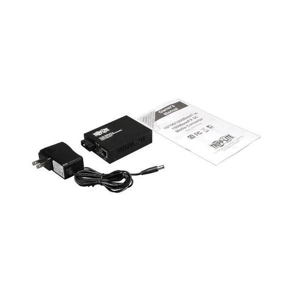 Tripp Lite Fiber Optic 10/100/1000 to 1000BaseLX SC Gigabit Multimode Media Converter 2km 1310nm - RJ-45 to SC Fiber Media Conve