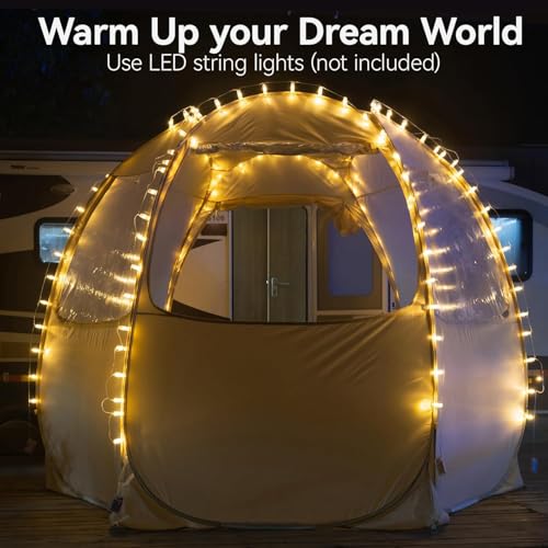 Alvantor Screen House Gazebo, 6-10-15 Person Pop Up Igloo Screened Canopy Tent with Mosquito Netting Sides